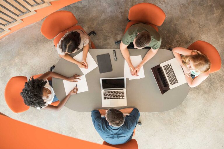 photo - Aerial View of Business Meeting