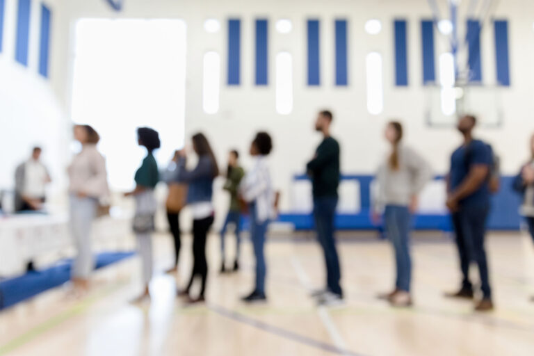 photo - People in Line To Vote