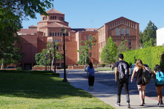 Photo - Students walking on UCLA college campus