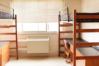 Photo of empty dorm room