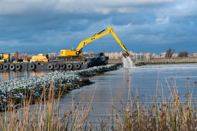 photo - Drought Barrier in the West False River in the Sacramento-San Joaquin Delta