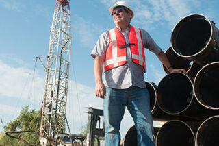 photo - Engineer and a New Water Well Installation, Porterville, California