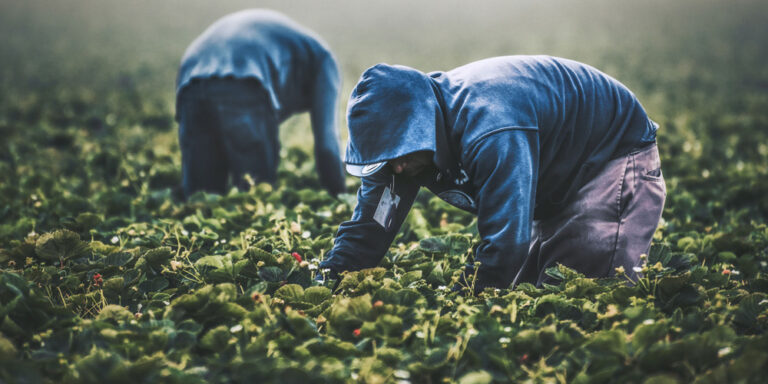 photo - Field Workers Strawberry Picking in California