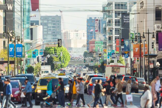 photo - People Crossing 5th Street in San Franciso