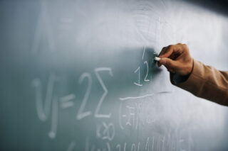 photo - Teaching Math on Blackboard