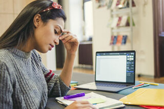 photo - High School Student Studying at Home