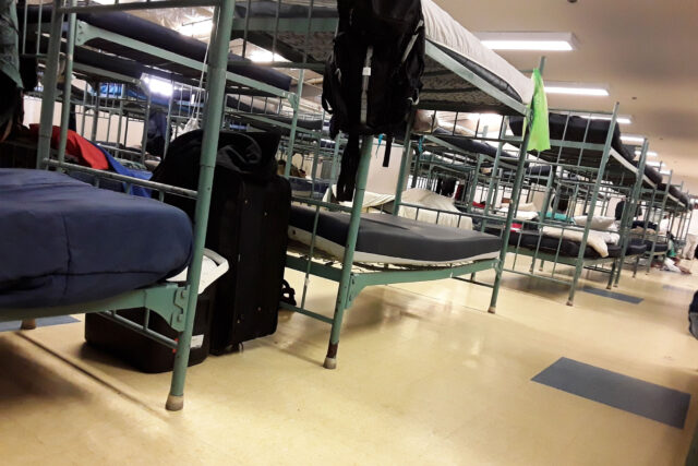 photo - Bunks in a homeless shelter