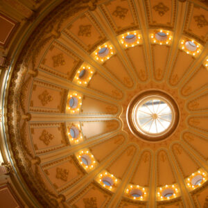 Inside the Capitol Rotunda in Sacramento California