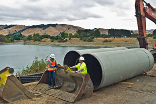 photo - Installation of a New Diversion Pipeline, Pixel CA DWR