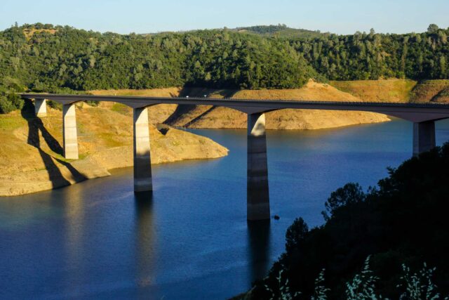 photo - Low Water Level at New Melones Lake, in California