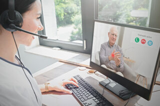 Photo of a patient receiving a doctor consultation online