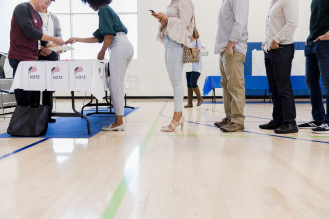 photo - People Waiting in Line To Vote