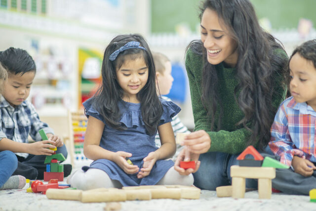 photo - Preschool Teacher and Students