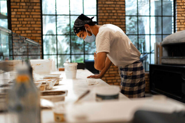 photo - Restaurant Worker Wearing Mask