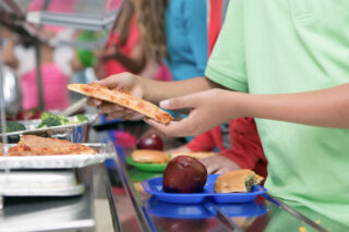 photo - Student In School Cafeteria Line for Lunch