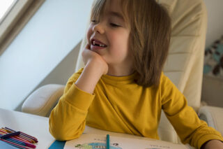 Photo of student learning from home