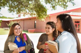 photo - Students Talking on Campus