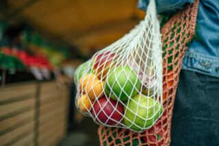 photo - Vegetables and Fruit in a Reusable Bag