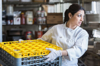 photo - Woman Working in Commercial Kitchen