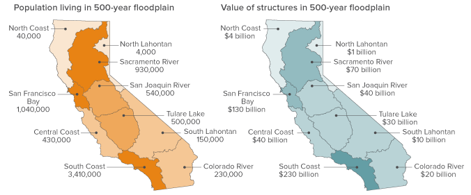Maps - Flood risk is high throughout California
