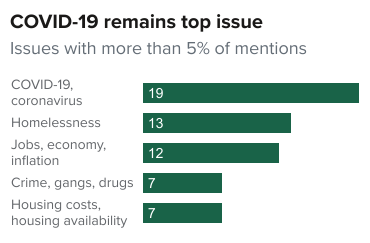 figure - COVID-19 remains top issue